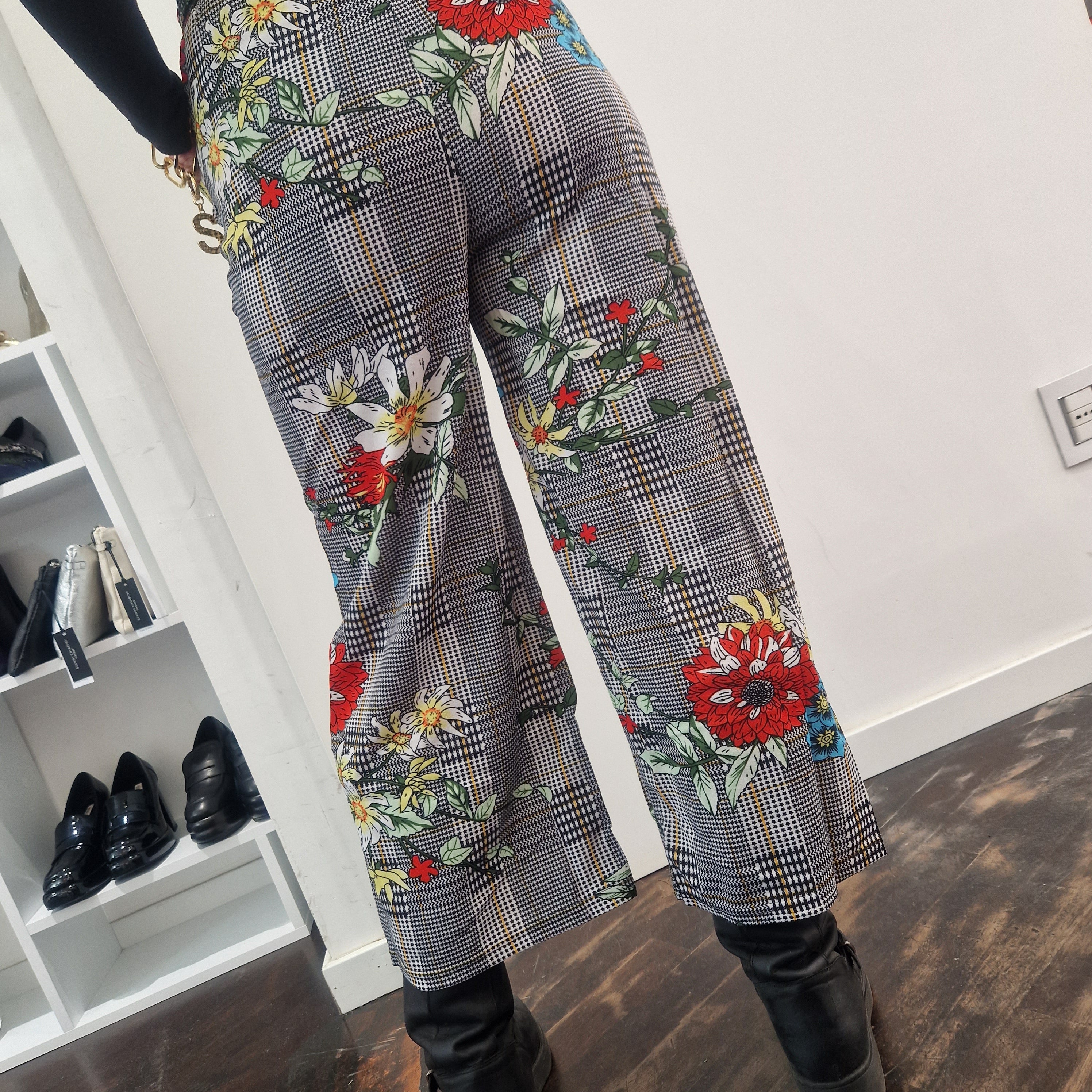 Pantalone fantasia fiori