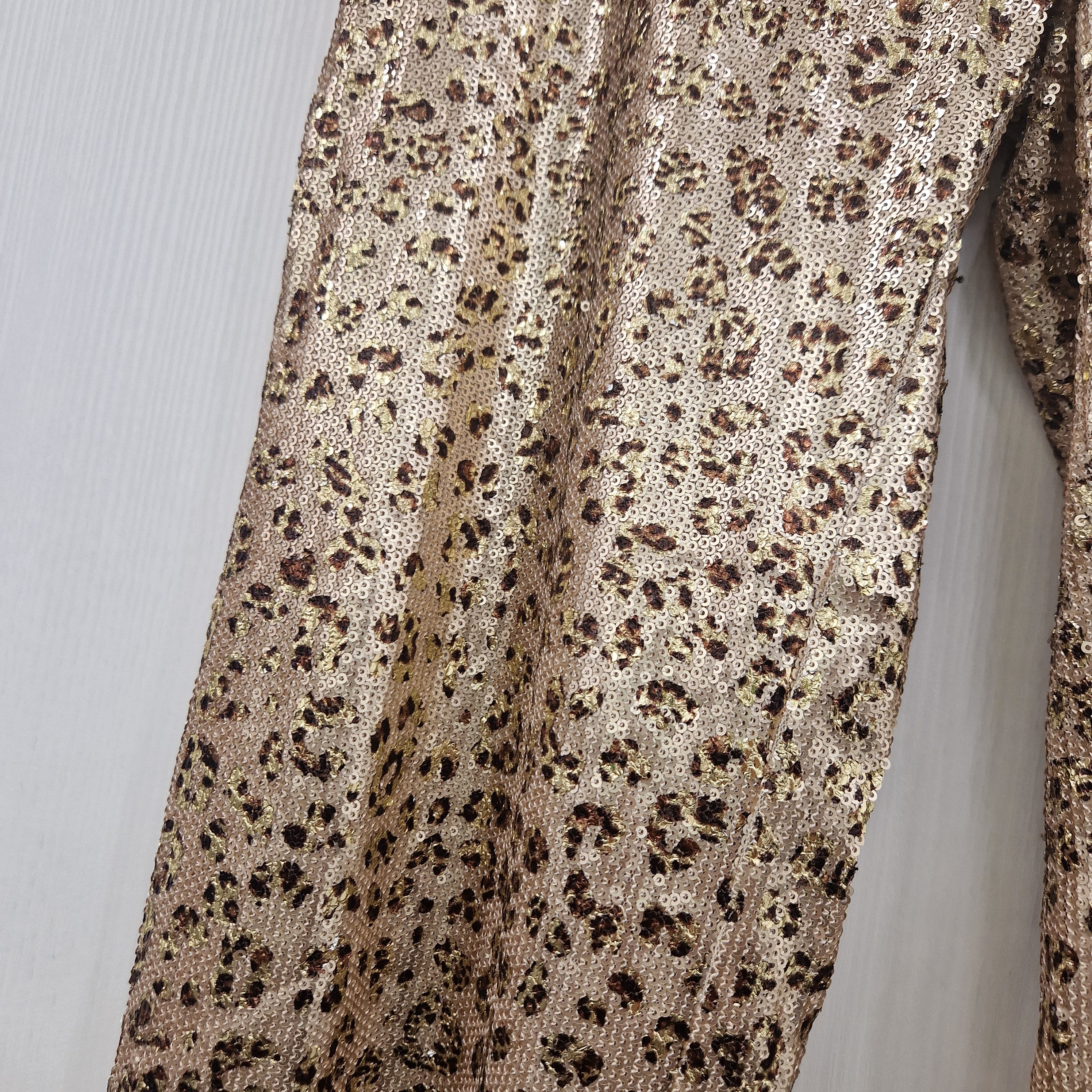 Pantalone paillettes oro