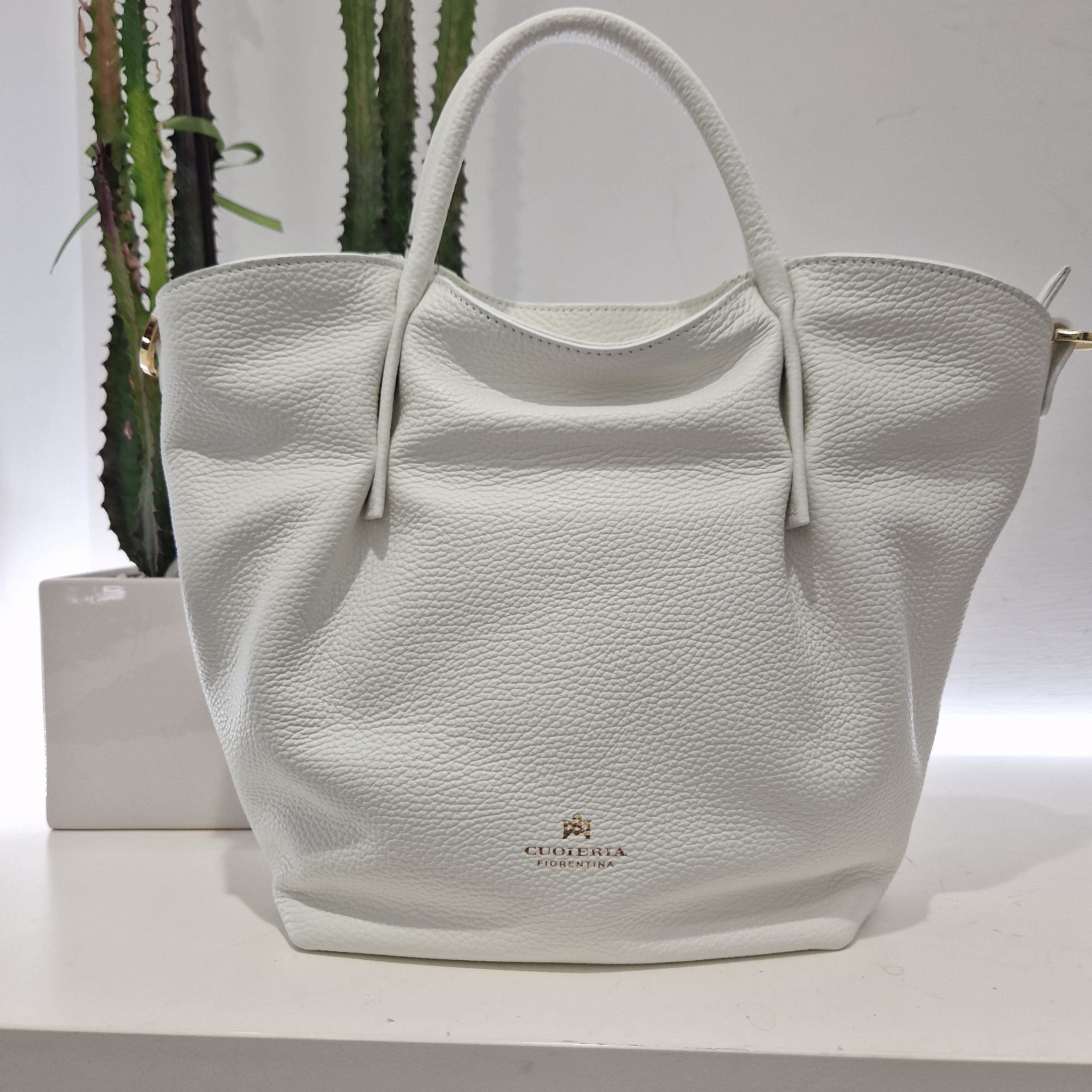 Cuoieria Fiorentina CANDY SMALL TOTE bianco