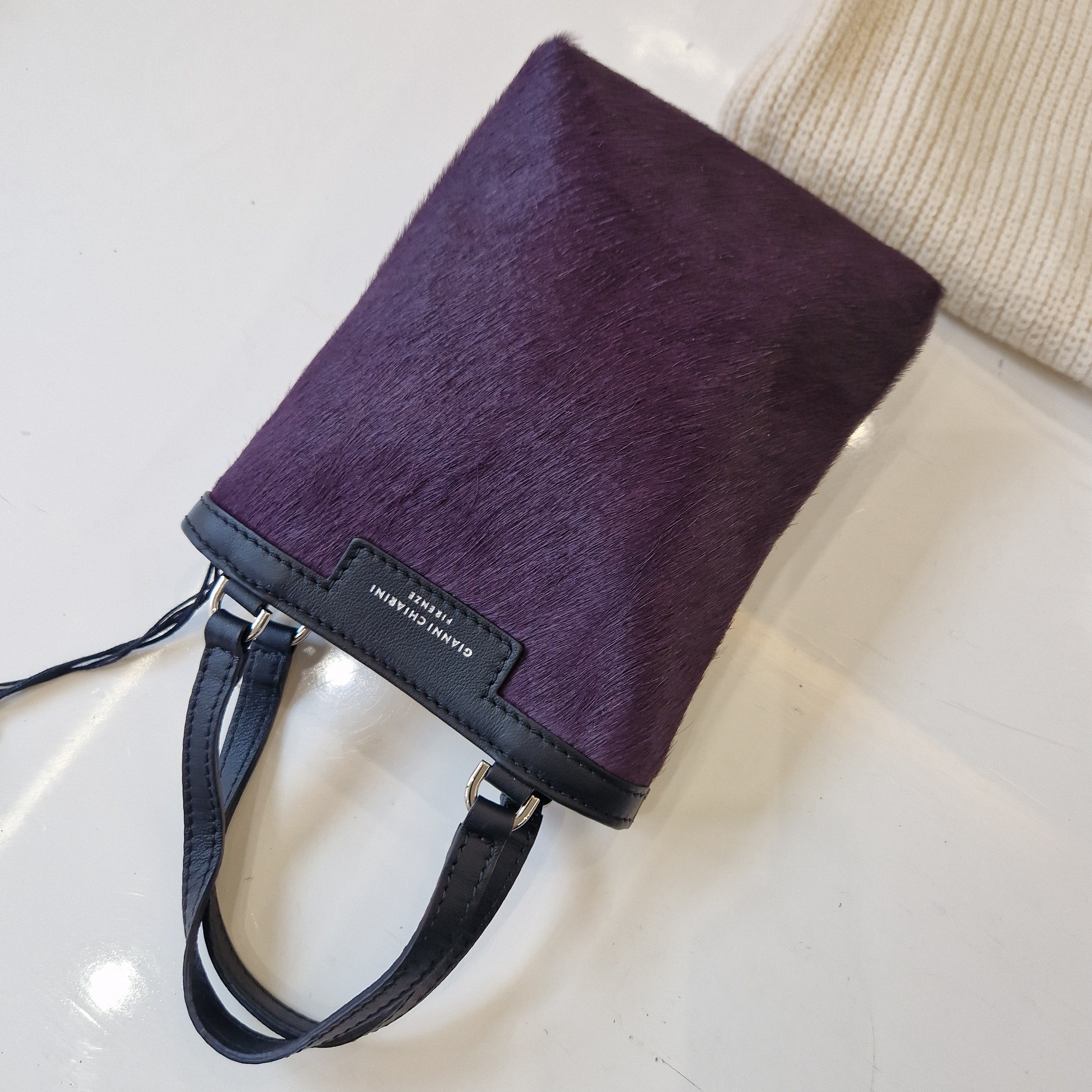 Gianni Chiarini borsa mini linea CAMILLA pelle nera/viola