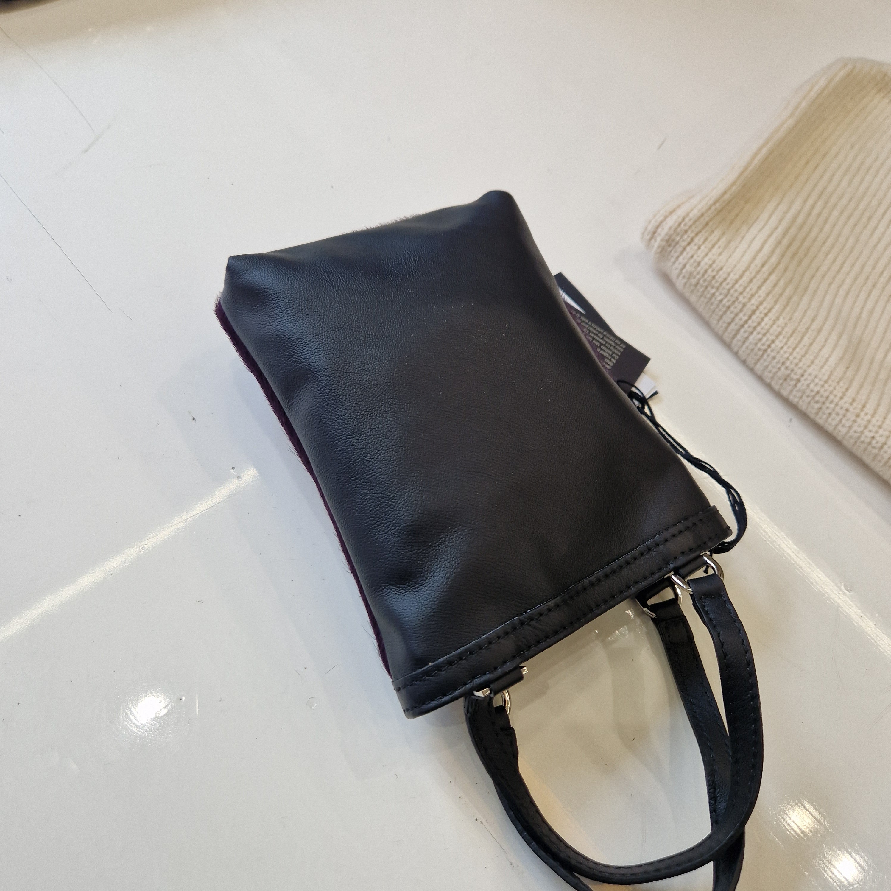 Gianni Chiarini borsa mini linea CAMILLA pelle nera/viola